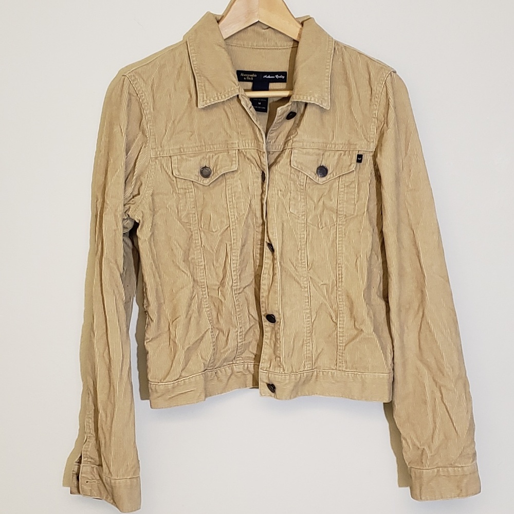Abercrombie & Fitch Beige Corduroy Jacket